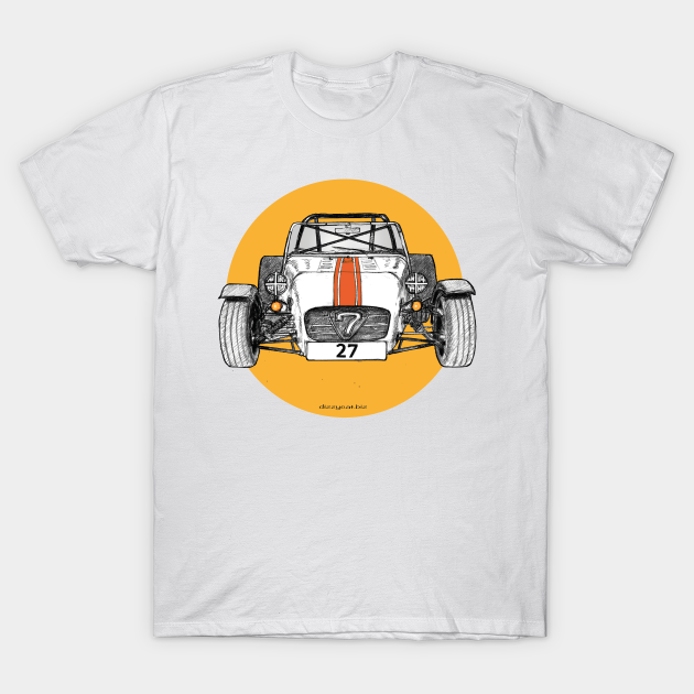 Caterham racing car front view on circle Caterham TShirt TeePublic